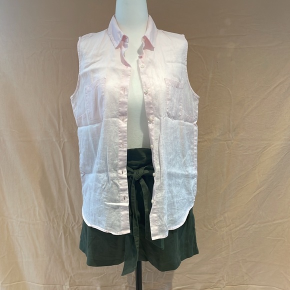 Sleeveless linen top - Picture 1 of 6